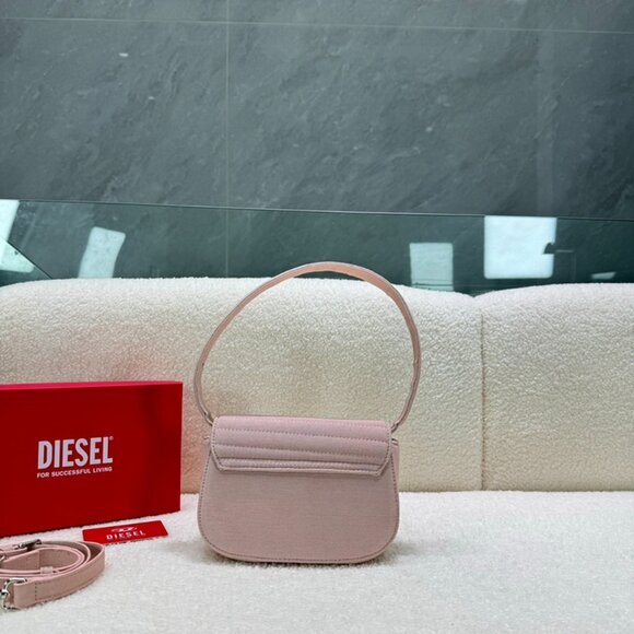 Diesel Pink Diamond Brand Logo Shoulder Bag - Picture 2 of 9
